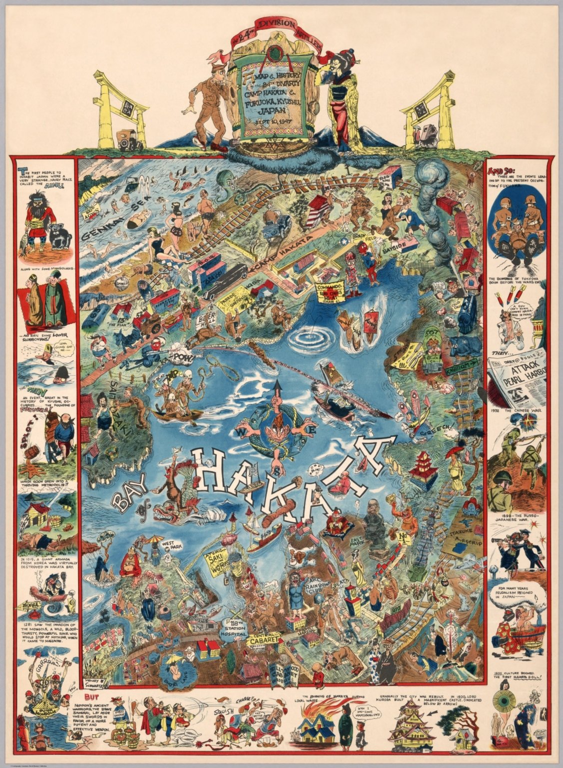 History_of_24th_Division_Artillery_Camps_Hakata_and_Fukuoka_map_1947-09-10_Schwartz