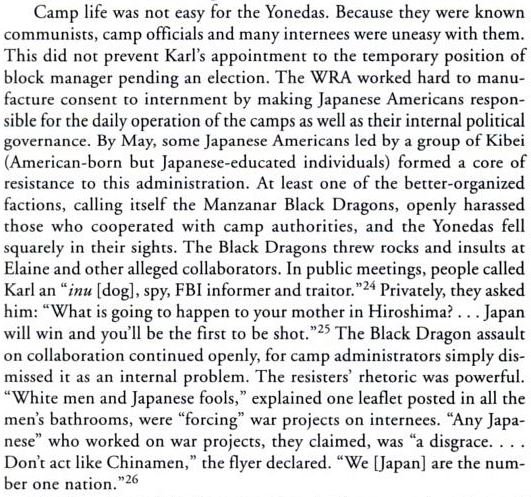 Yonedas and Manzanar Black Dragons